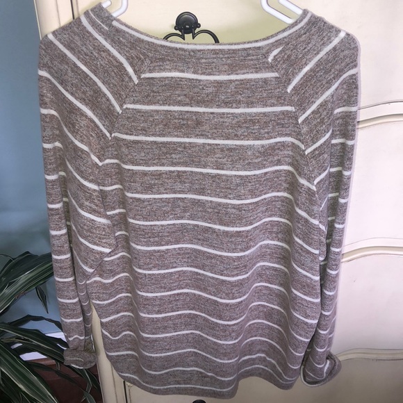 Brown and White striped sweater - Picture 3 of 3